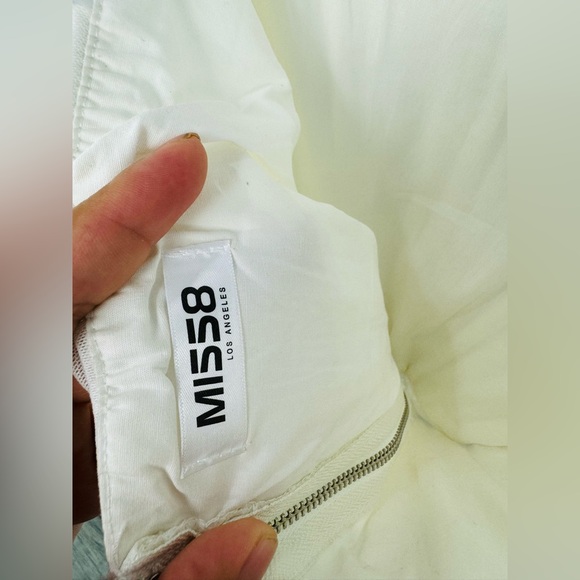 Miss8 Los Angeles White Ivory Bone In Ruched Corset - Picture 3 of 7